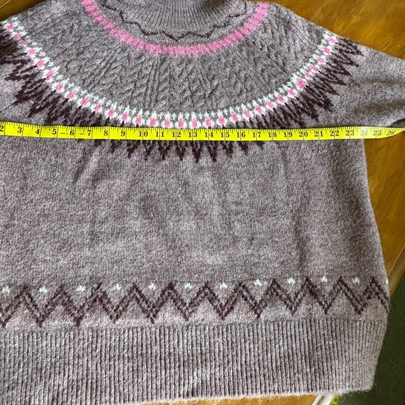 a new day Plum and Dusty Pink Patterned Turtleneck Sweater - Picture 5 of 8